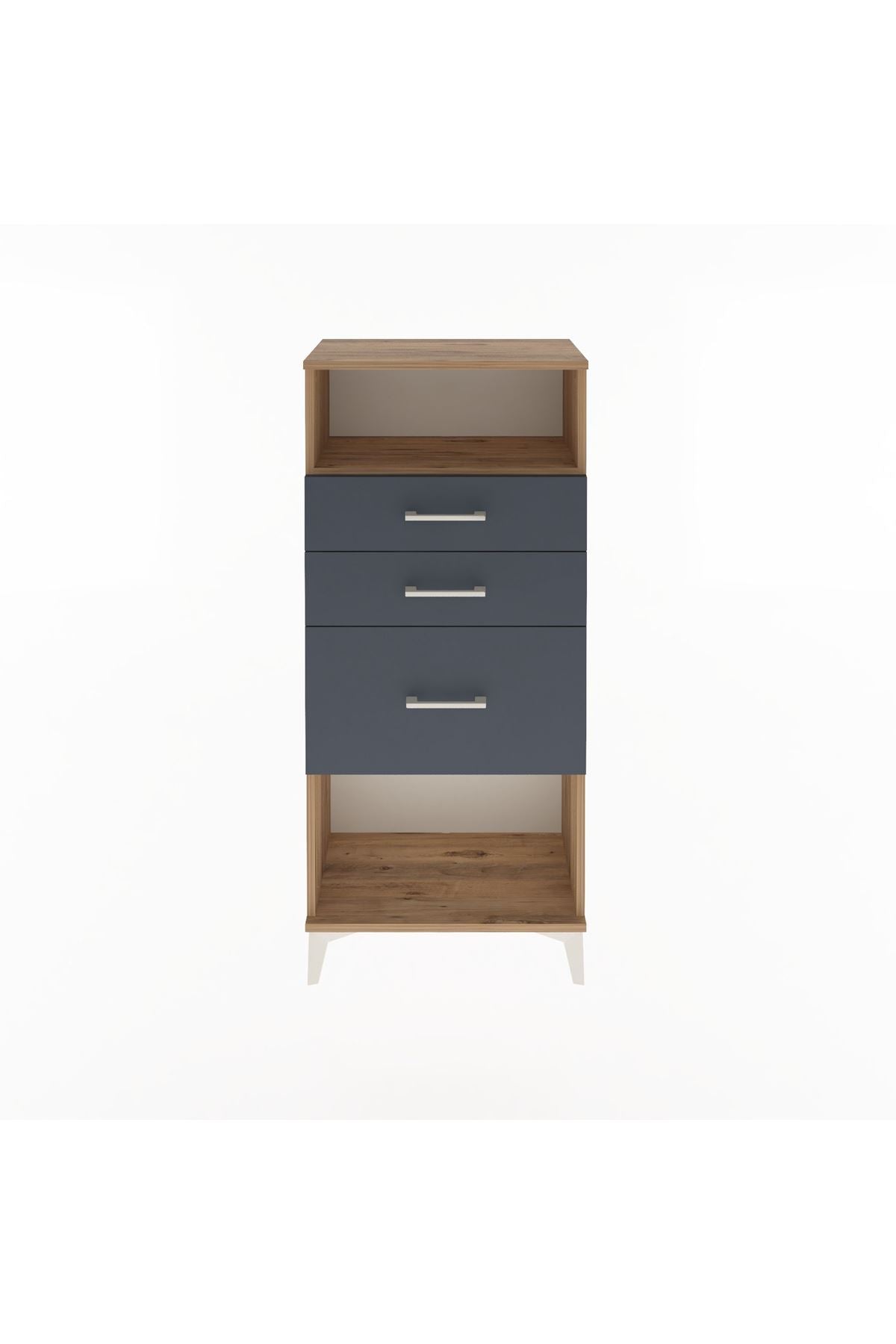 Arges Dolap Tek Raflı 3 Çekmeceli 60x30x134 - S17M015V8A