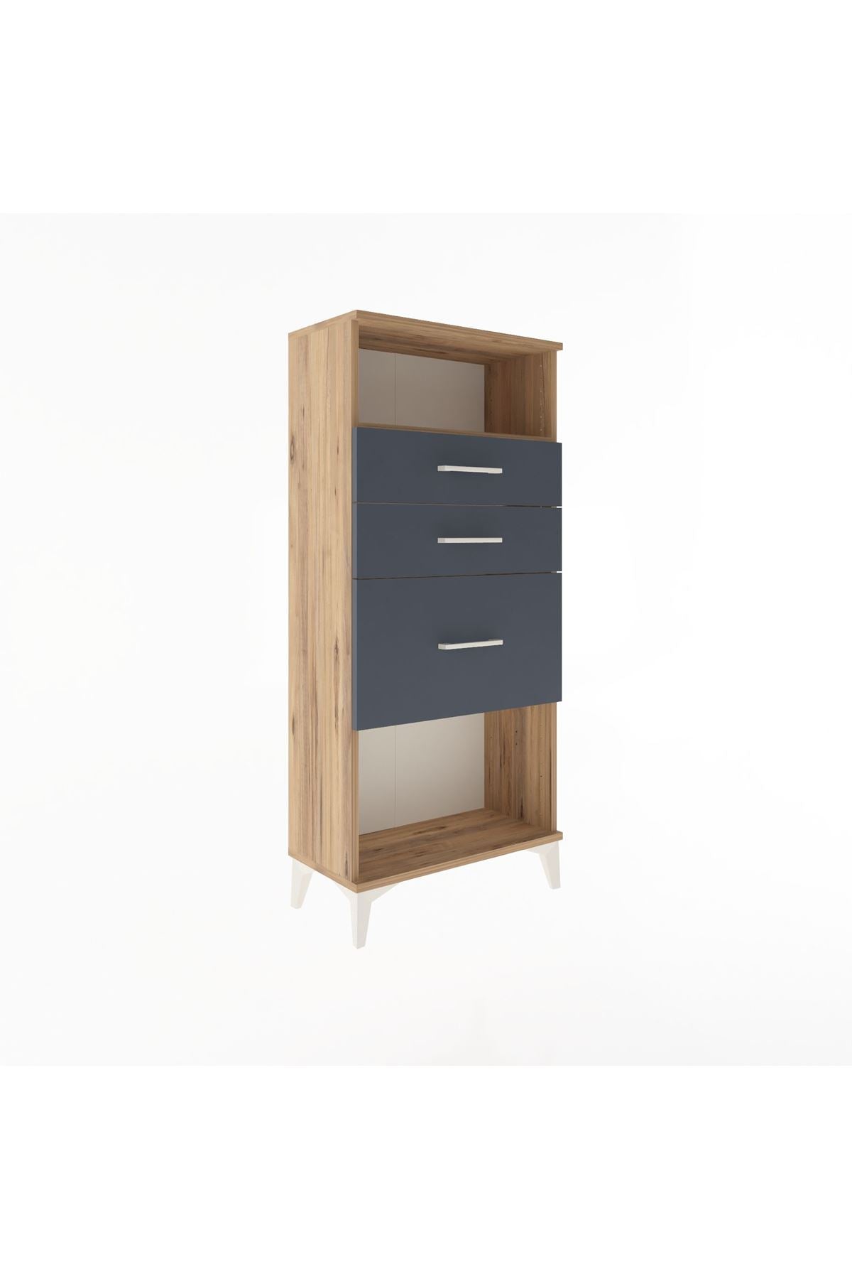 Arges Dolap Tek Raflı 3 Çekmeceli 60x30x134 - S17M015V8A