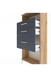Arges Dolap Tek Raflı 3 Çekmeceli 60x30x134 - S17M015V8A