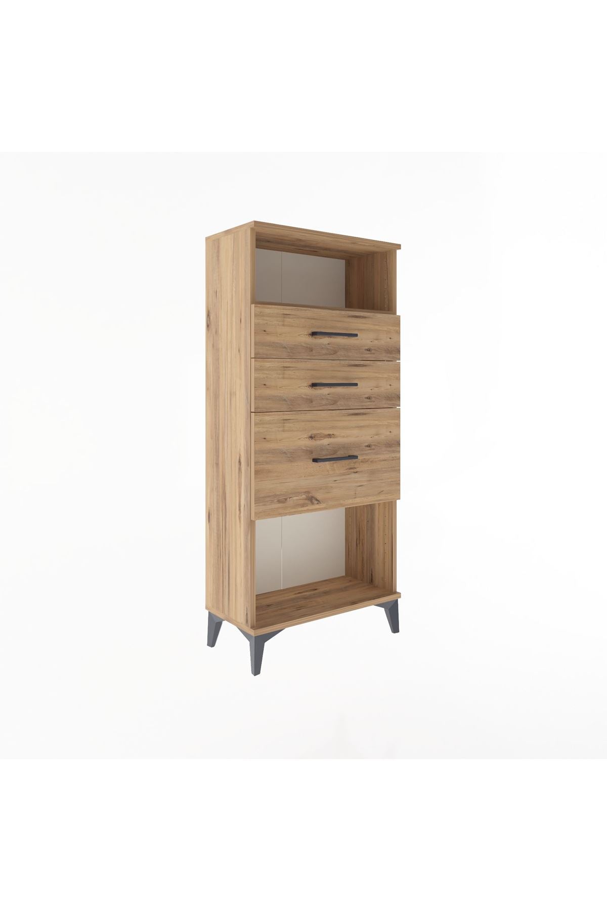 Arges Dolap Tek Raflı 3 Çekmeceli 60x30x134 - S17M015V9A