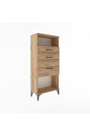 Arges Dolap Tek Raflı 3 Çekmeceli 60x30x134 - S17M015V9A