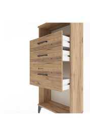 Arges Dolap Tek Raflı 3 Çekmeceli 60x30x134 - S17M015V9A