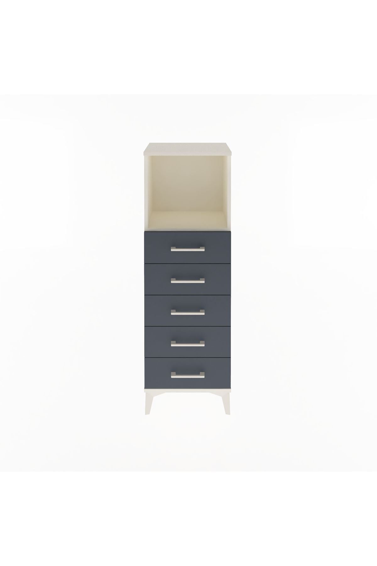 Arges Dolap Tek Raflı 5 Çekmeceli 44x30x134 - S16M075V2A