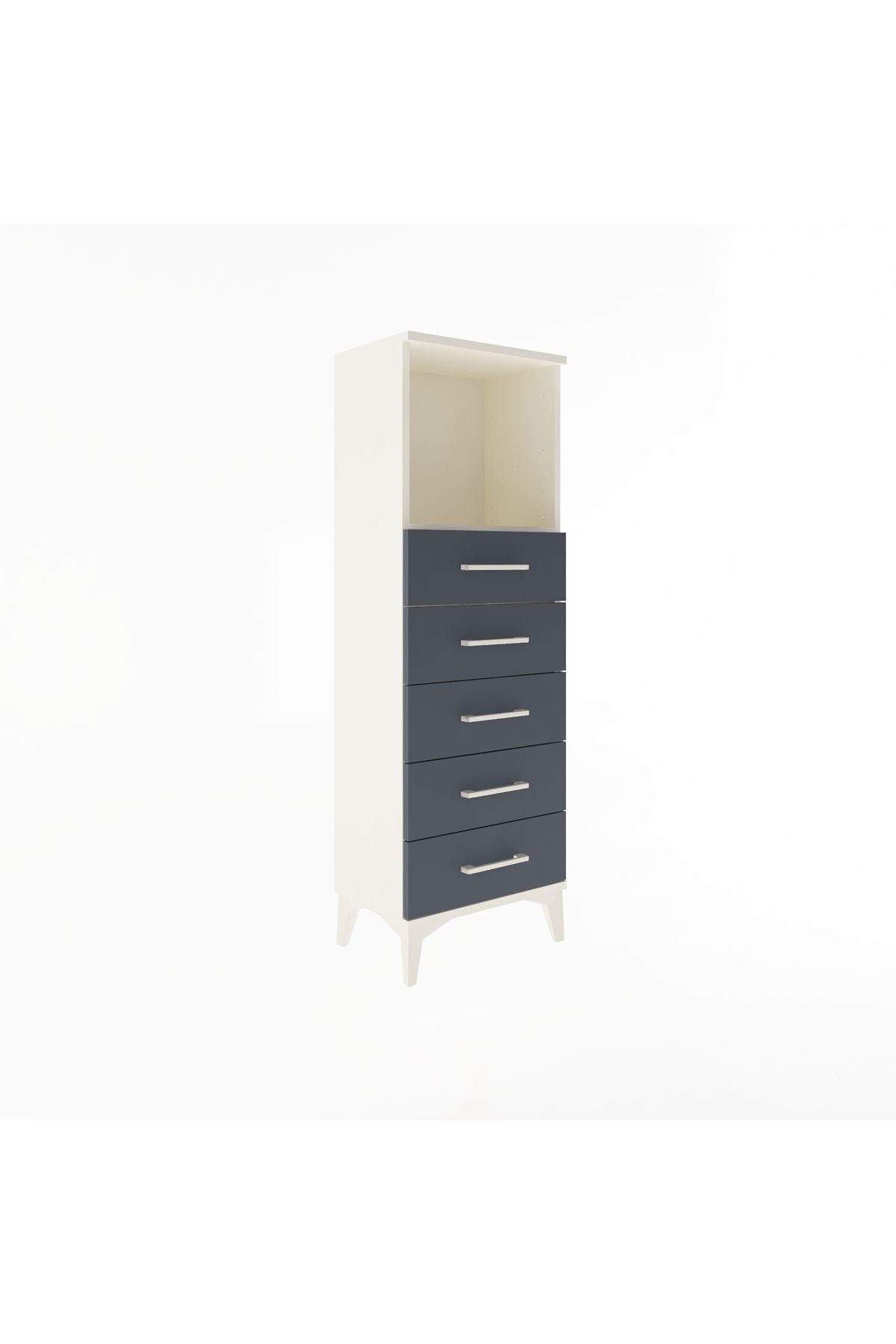 Arges Dolap Tek Raflı 5 Çekmeceli 44x30x134 - S16M075V2A