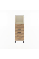 Arges Dolap Tek Raflı 5 Çekmeceli 44x30x134