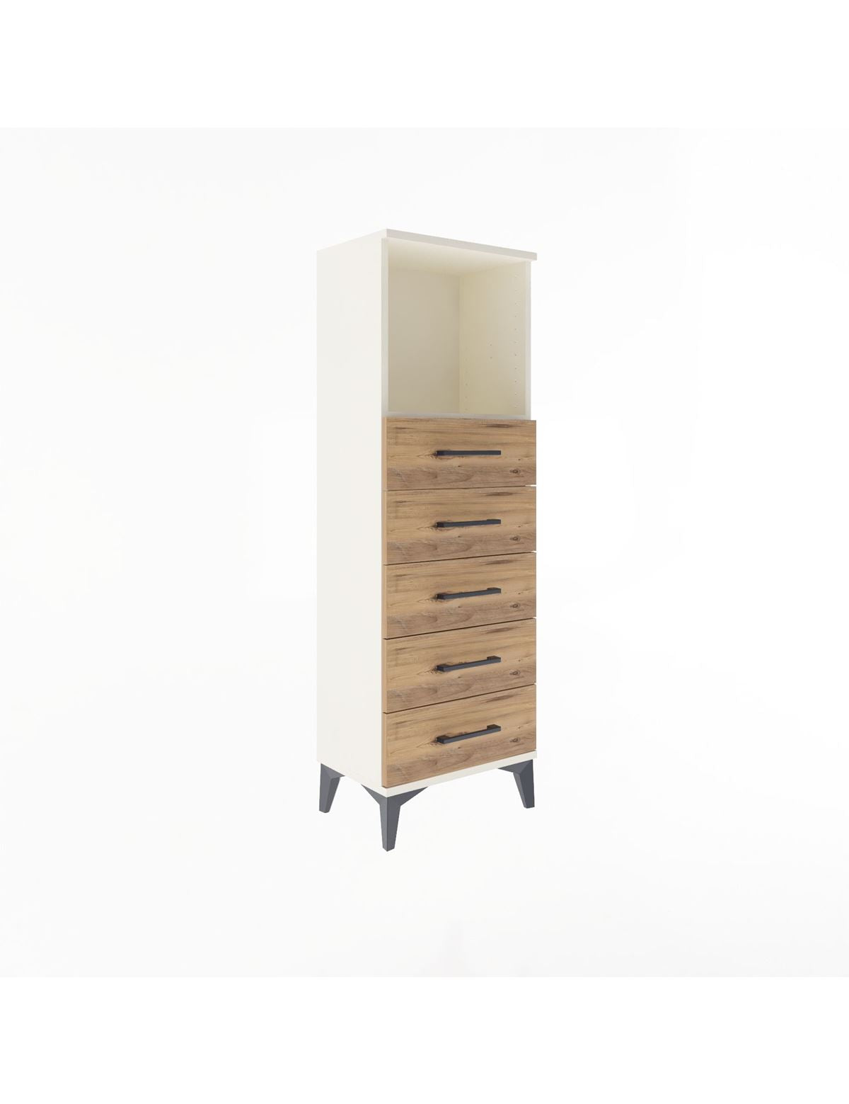 Arges Dolap Tek Raflı 5 Çekmeceli 44x30x134 - S16M075V3A