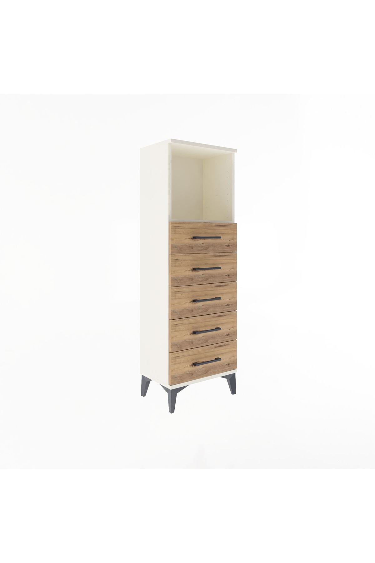 Arges Dolap Tek Raflı 5 Çekmeceli 44x30x134 - S16M075V3A