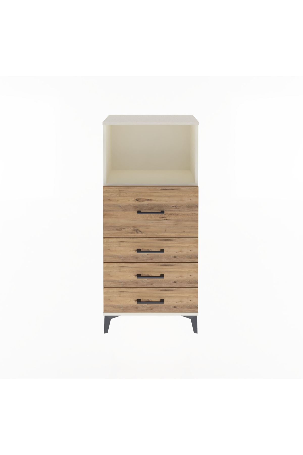Arges Dolap Tek Raflı 4 Çekmeceli 60x30x134 - S17M016V3A