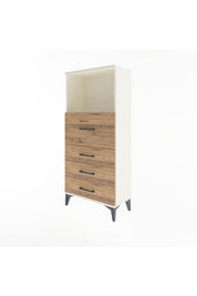 Arges Dolap Tek Raflı 4 Çekmeceli 60x30x134 - S17M016V3A
