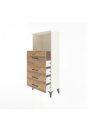 Arges Dolap Tek Raflı 4 Çekmeceli 60x30x134 - S17M016V3A