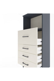 Arges Dolap Tek Raflı 4 Çekmeceli 60x30x134 - S17M016V4A