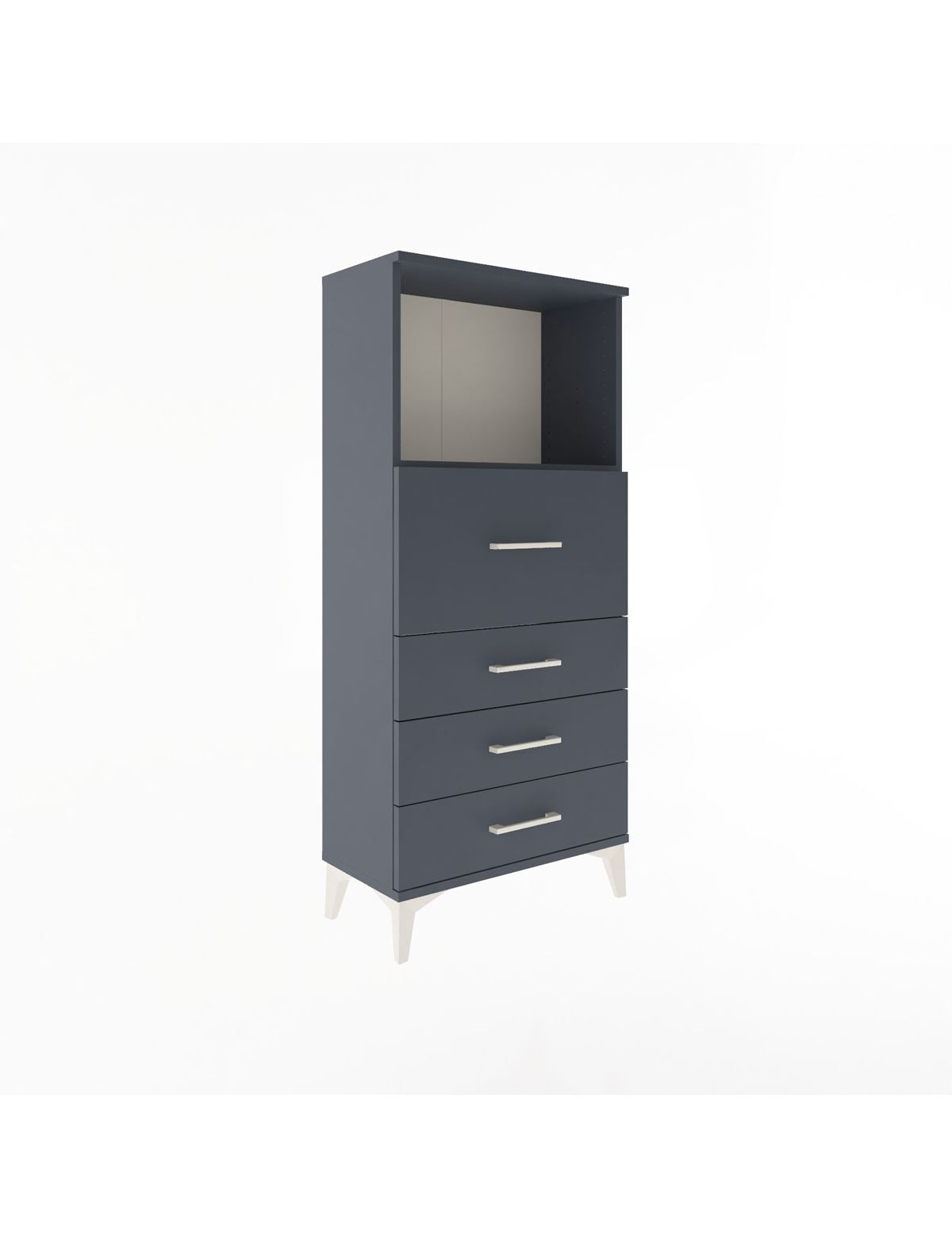 Arges Dolap Tek Raflı 4 Çekmeceli 60x30x134 - S17M016V5A