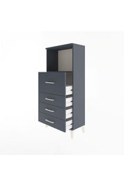 Arges Dolap Tek Raflı 4 Çekmeceli 60x30x134 - S17M016V5A
