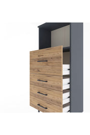 Arges Dolap Tek Raflı 4 Çekmeceli 60x30x134 - S17M016V6A