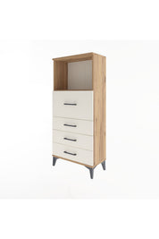 Arges Dolap Tek Raflı 4 Çekmeceli 60x30x134 - S17M016V7A