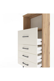 Arges Dolap Tek Raflı 4 Çekmeceli 60x30x134 - S17M016V7A