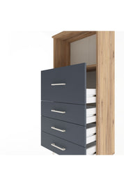 Arges Dolap Tek Raflı 4 Çekmeceli 60x30x134 - S17M016V8A
