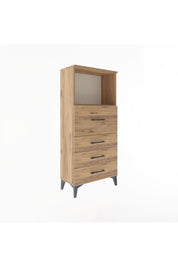 Arges Dolap Tek Raflı 4 Çekmeceli 60x30x134 - S17M016V9A