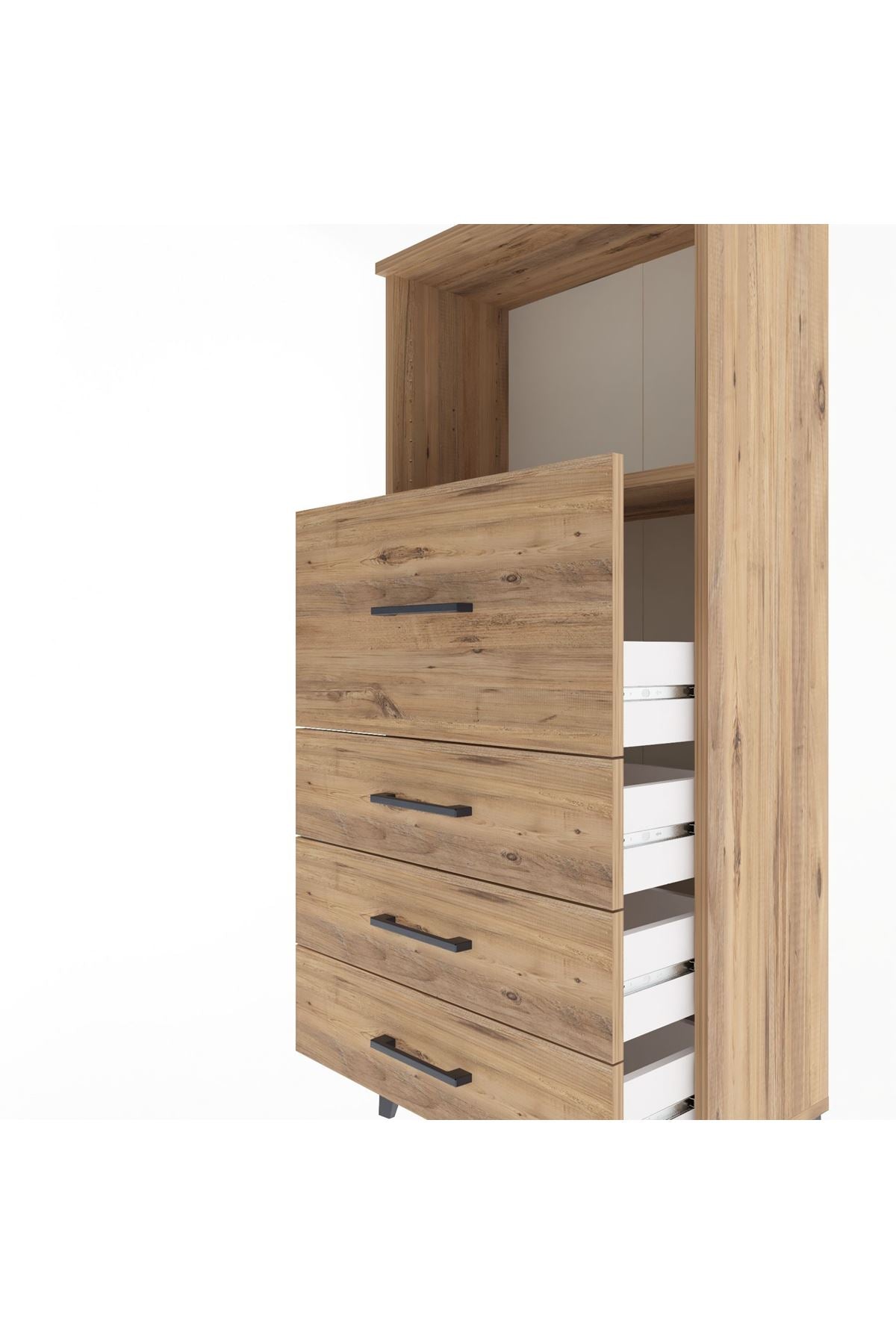 Arges Dolap Tek Raflı 4 Çekmeceli 60x30x134 - S17M016V9A