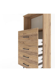 Arges Dolap Tek Raflı 4 Çekmeceli 60x30x134 - S17M016V9A