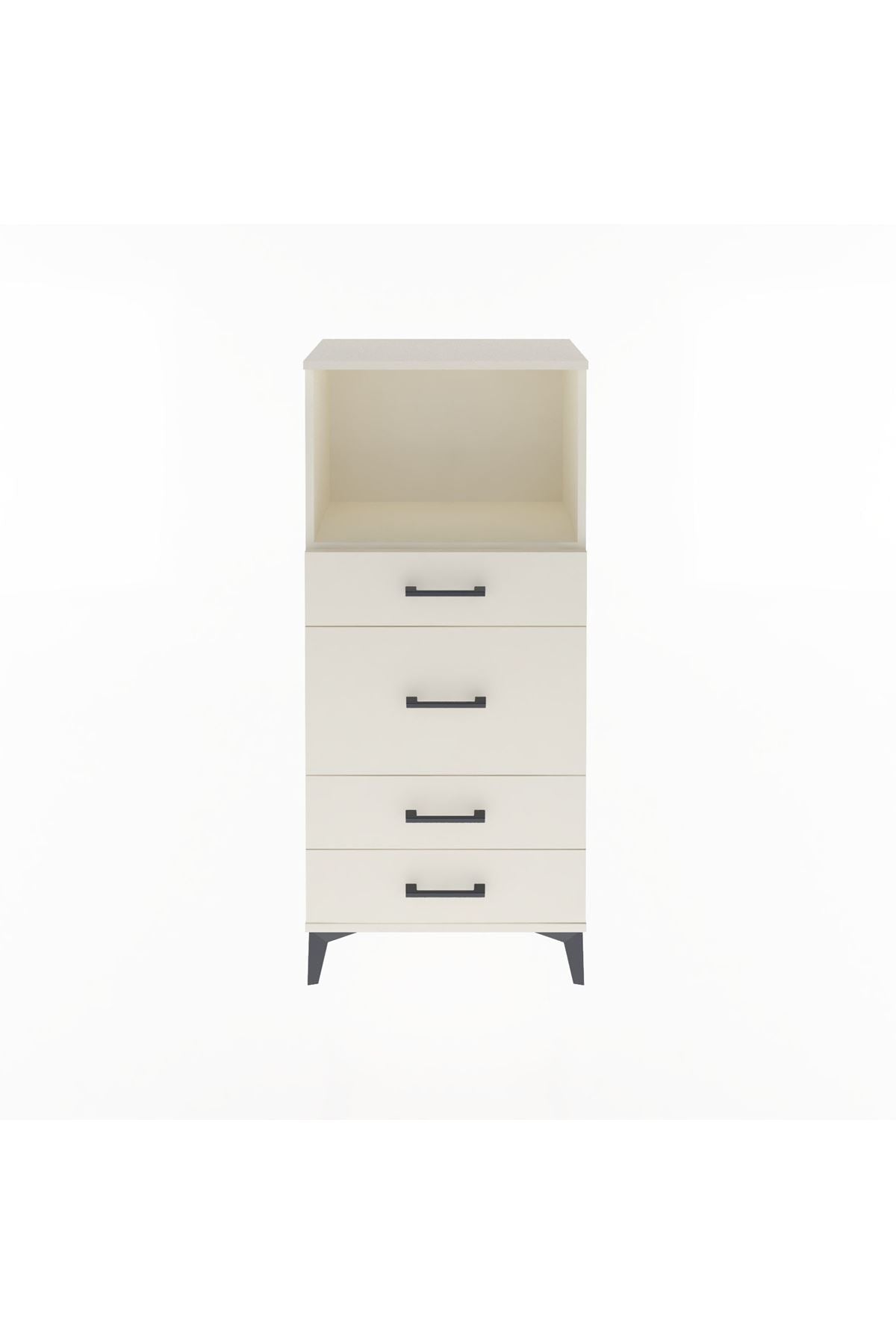 Arges Dolap Tek Raflı 4 Çekmeceli 60x30x134 - S17M017V1A