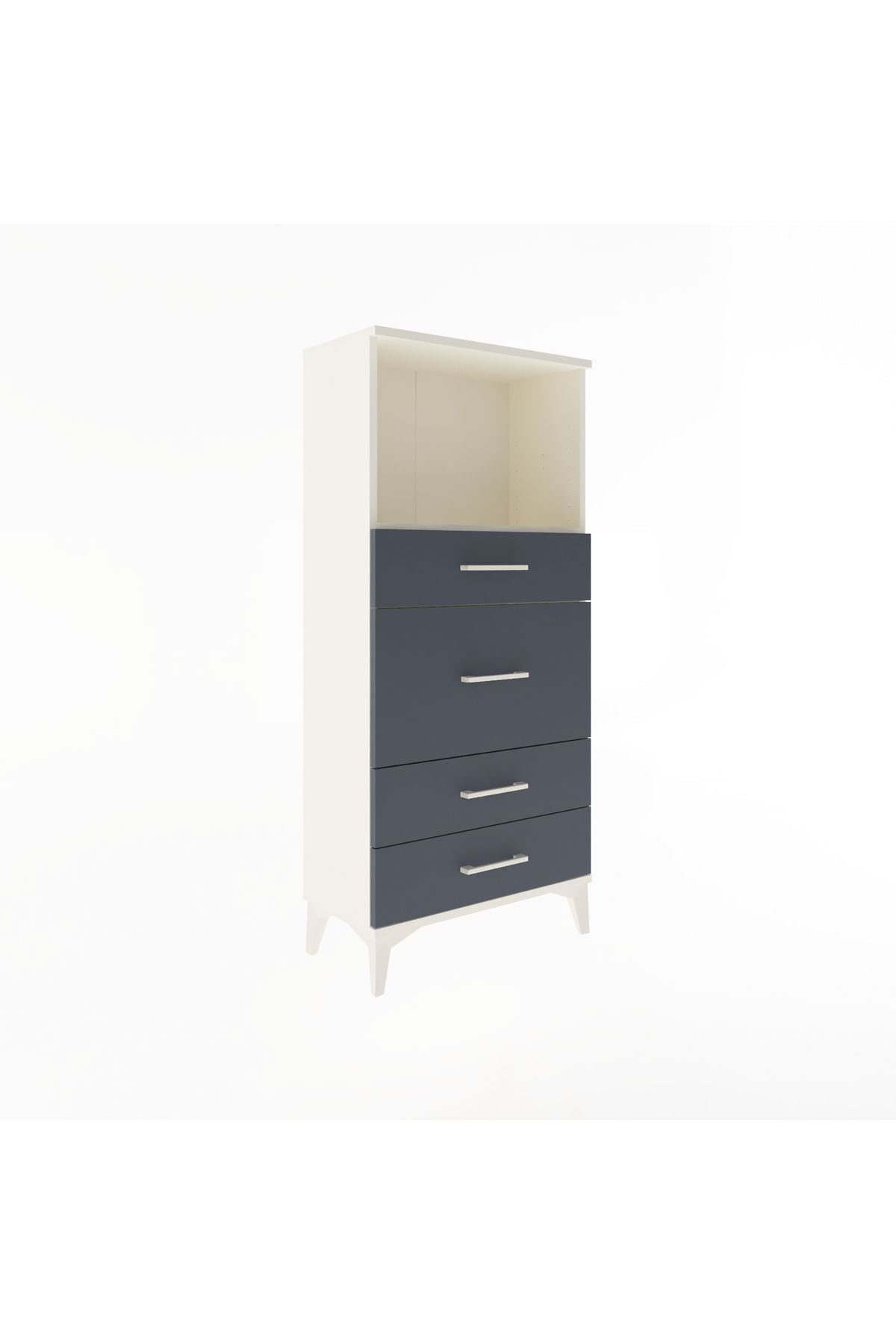 Arges Dolap Tek Raflı 4 Çekmeceli 60x30x134 - S17M017V2A
