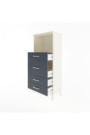 Arges Dolap Tek Raflı 4 Çekmeceli 60x30x134 - S17M017V2A