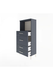Arges Dolap Tek Raflı 4 Çekmeceli 60x30x134 - S17M017V5A
