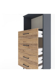 Arges Dolap Tek Raflı 4 Çekmeceli 60x30x134 - S17M017V6A
