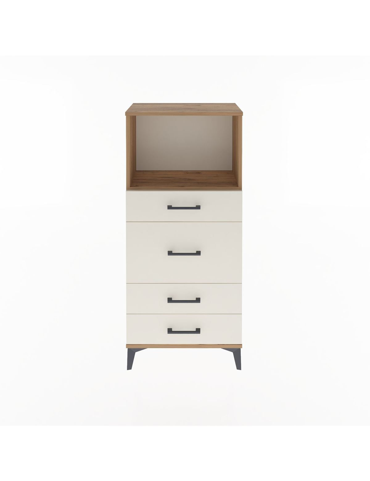 Arges Dolap Tek Raflı 4 Çekmeceli 60x30x134 - S17M017V7A
