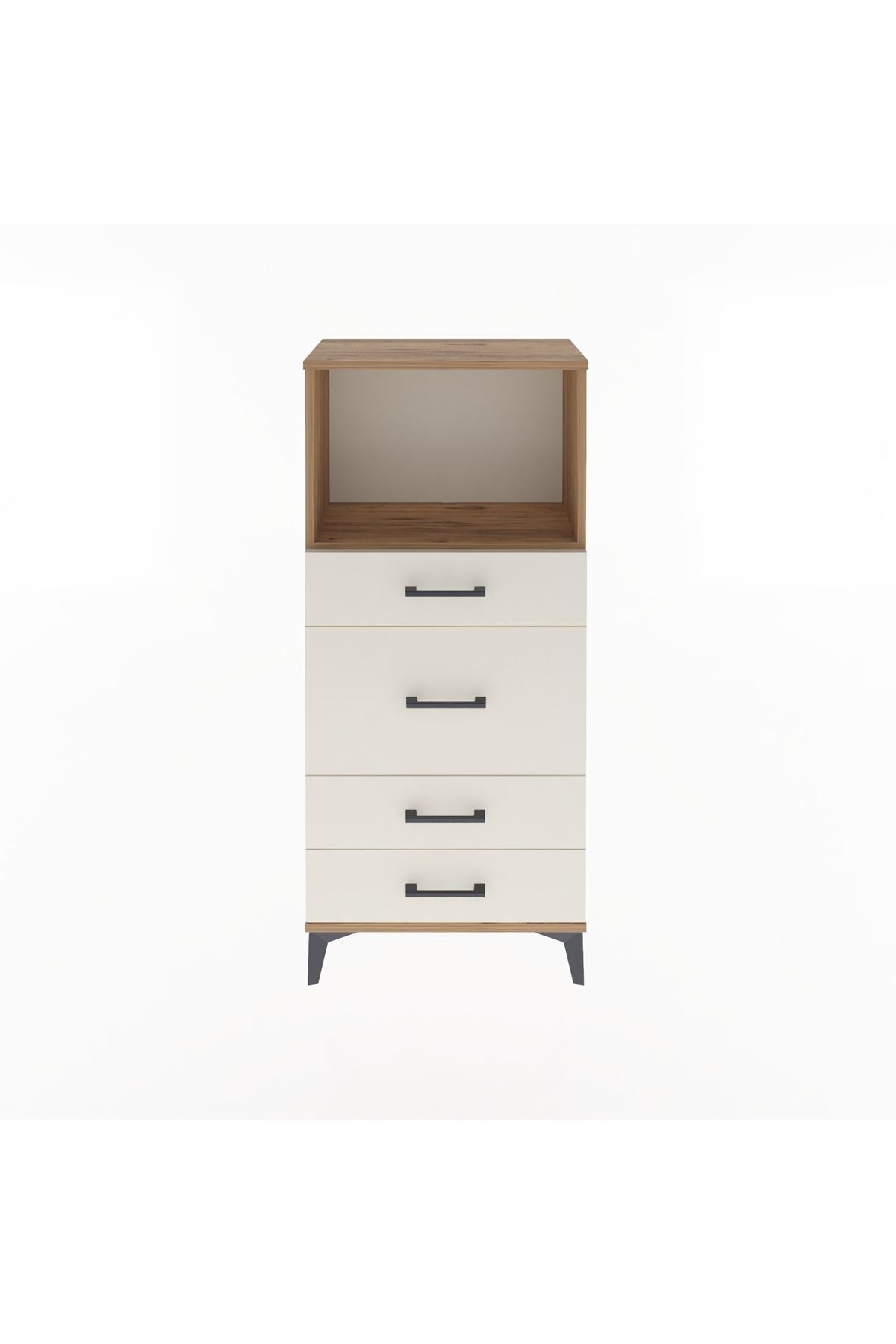 Arges Dolap Tek Raflı 4 Çekmeceli 60x30x134 - S17M017V7A