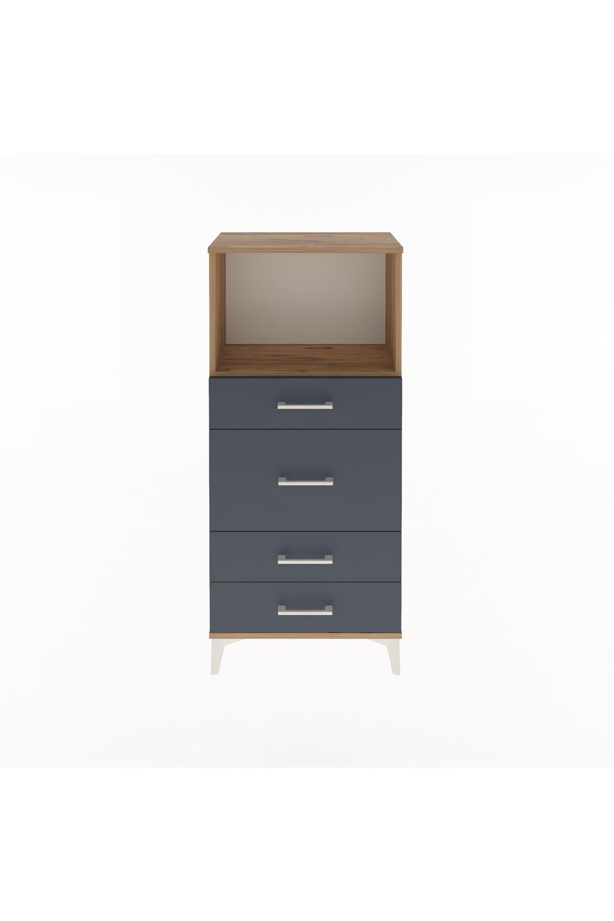 Arges Dolap Tek Raflı 4 Çekmeceli 60x30x134 - S17M017V8A