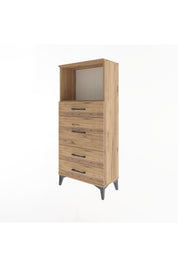 Arges Dolap Tek Raflı 4 Çekmeceli 60x30x134 - S17M017V9A