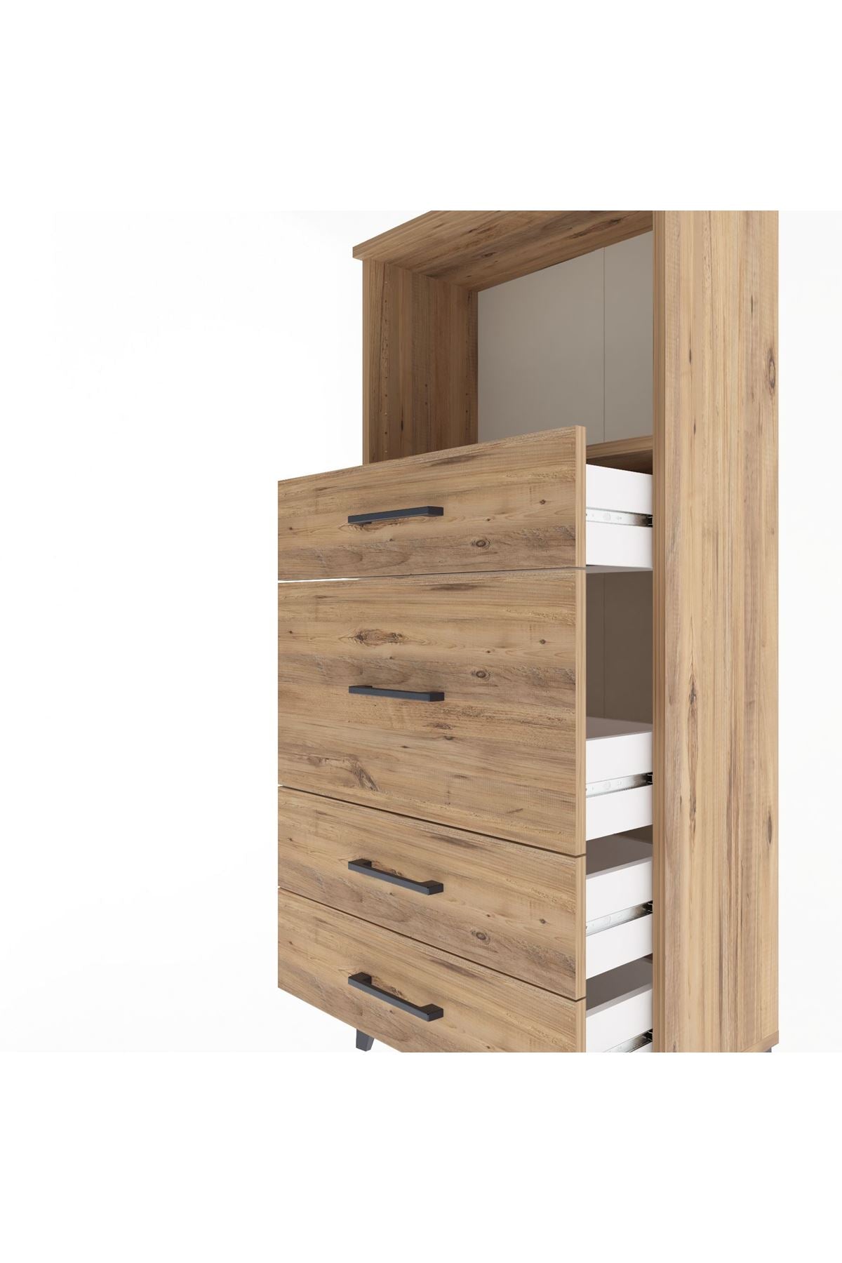 Arges Dolap Tek Raflı 4 Çekmeceli 60x30x134 - S17M017V9A