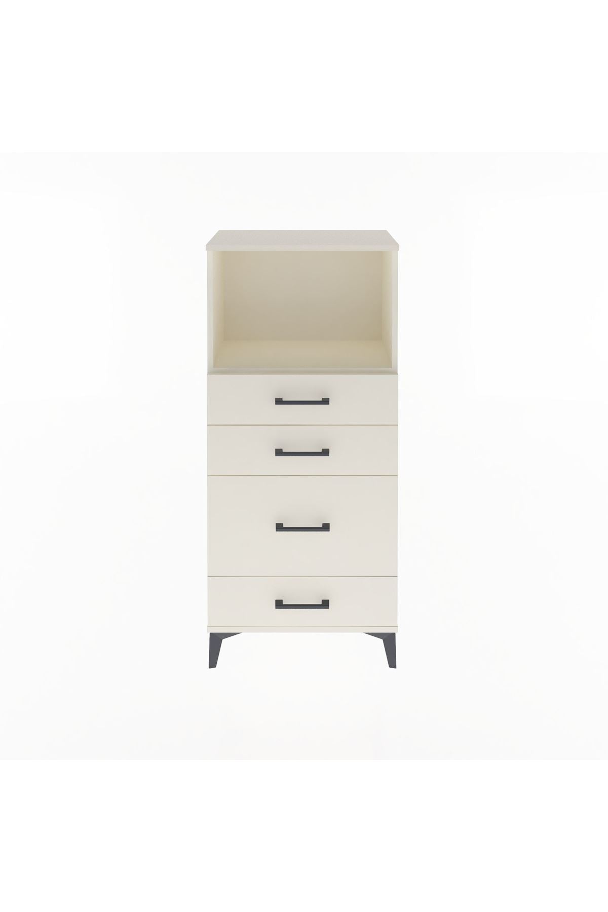 Arges Dolap Tek Raflı 4 Çekmeceli 60x30x134 - S17M018V1A