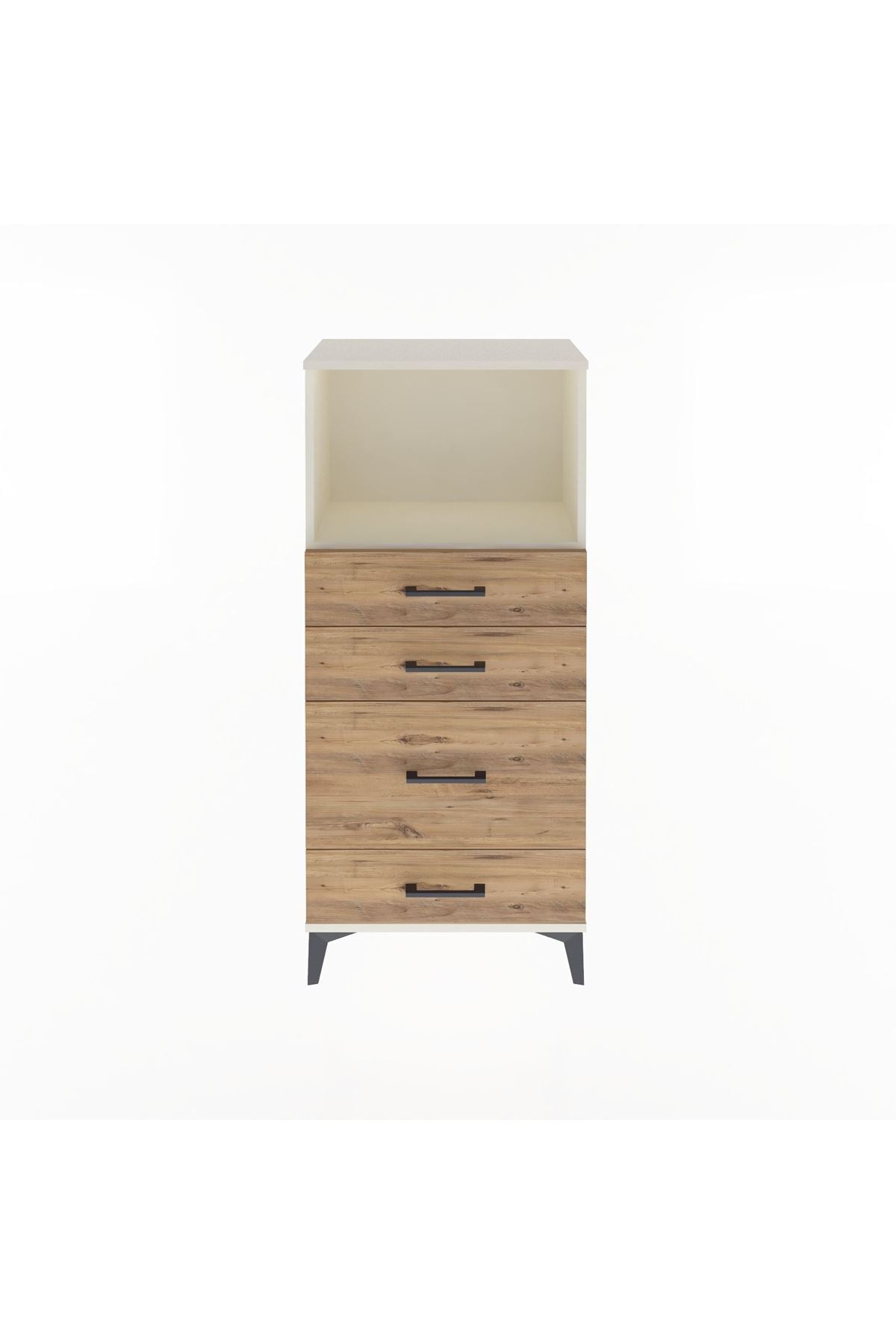 Arges Dolap Tek Raflı 4 Çekmeceli 60x30x134 - S17M018V3A