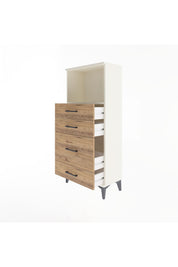 Arges Dolap Tek Raflı 4 Çekmeceli 60x30x134 - S17M018V3A