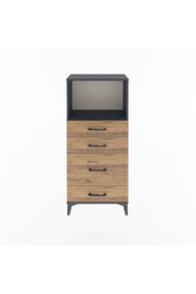 Arges Dolap Tek Raflı 4 Çekmeceli 60x30x134 - S17M018V6A