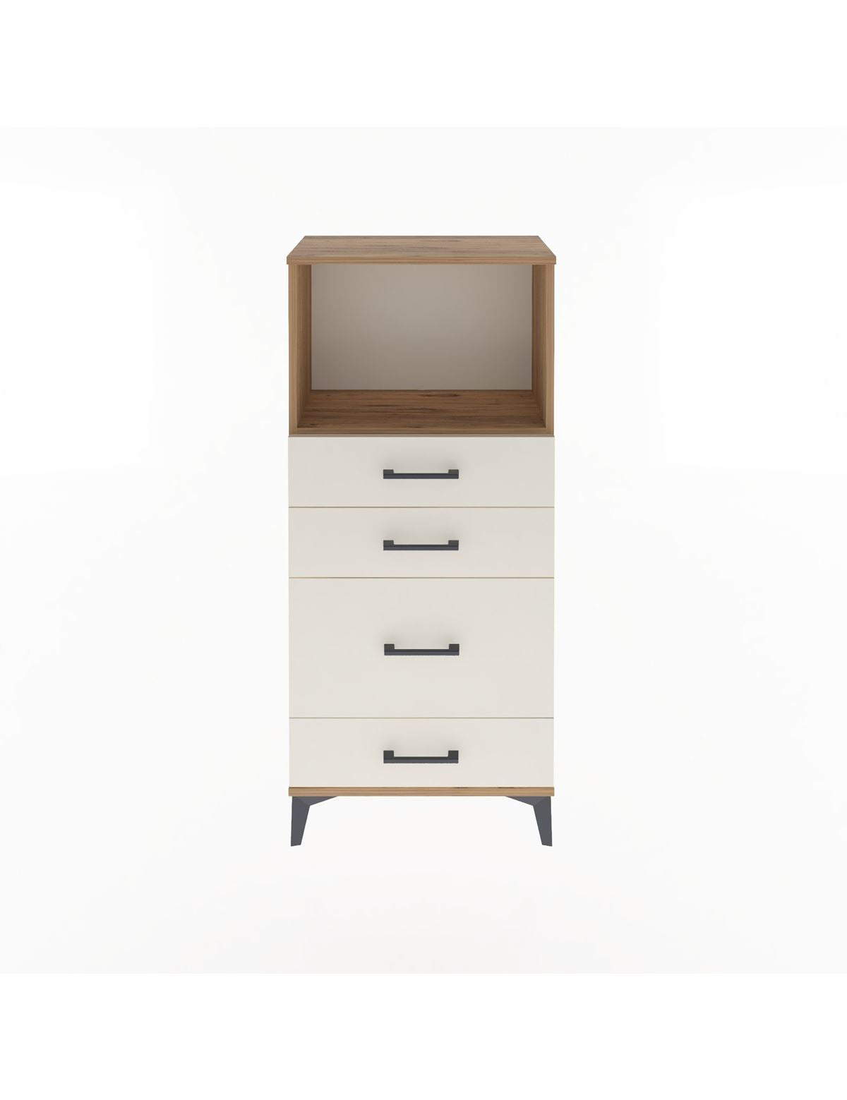 Arges Dolap Tek Raflı 4 Çekmeceli 60x30x134 - S17M018V7A
