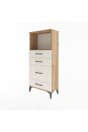 Arges Dolap Tek Raflı 4 Çekmeceli 60x30x134 - S17M018V7A