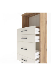 Arges Dolap Tek Raflı 4 Çekmeceli 60x30x134 - S17M018V7A