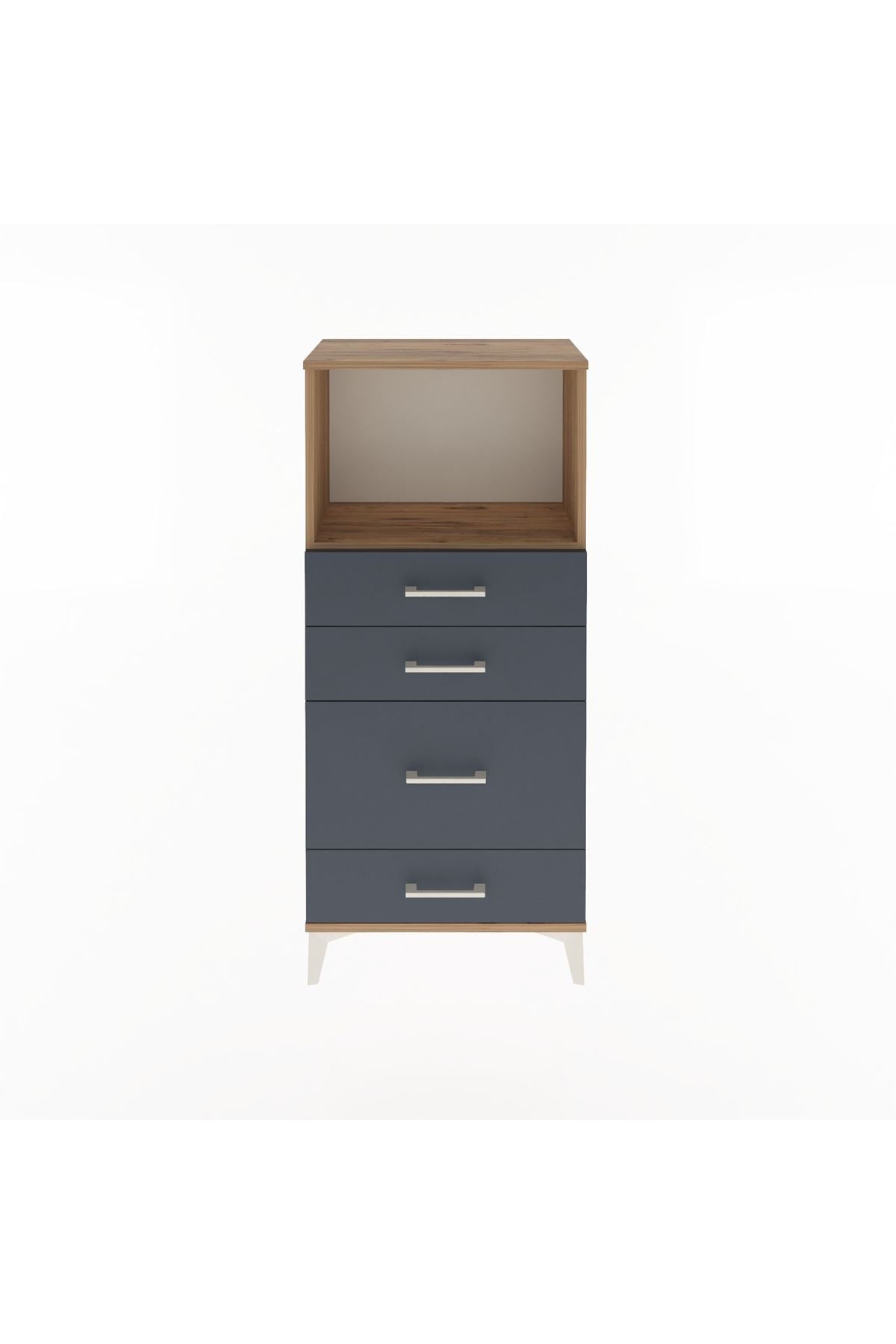Arges Dolap Tek Raflı 4 Çekmeceli 60x30x134 - S17M018V8A