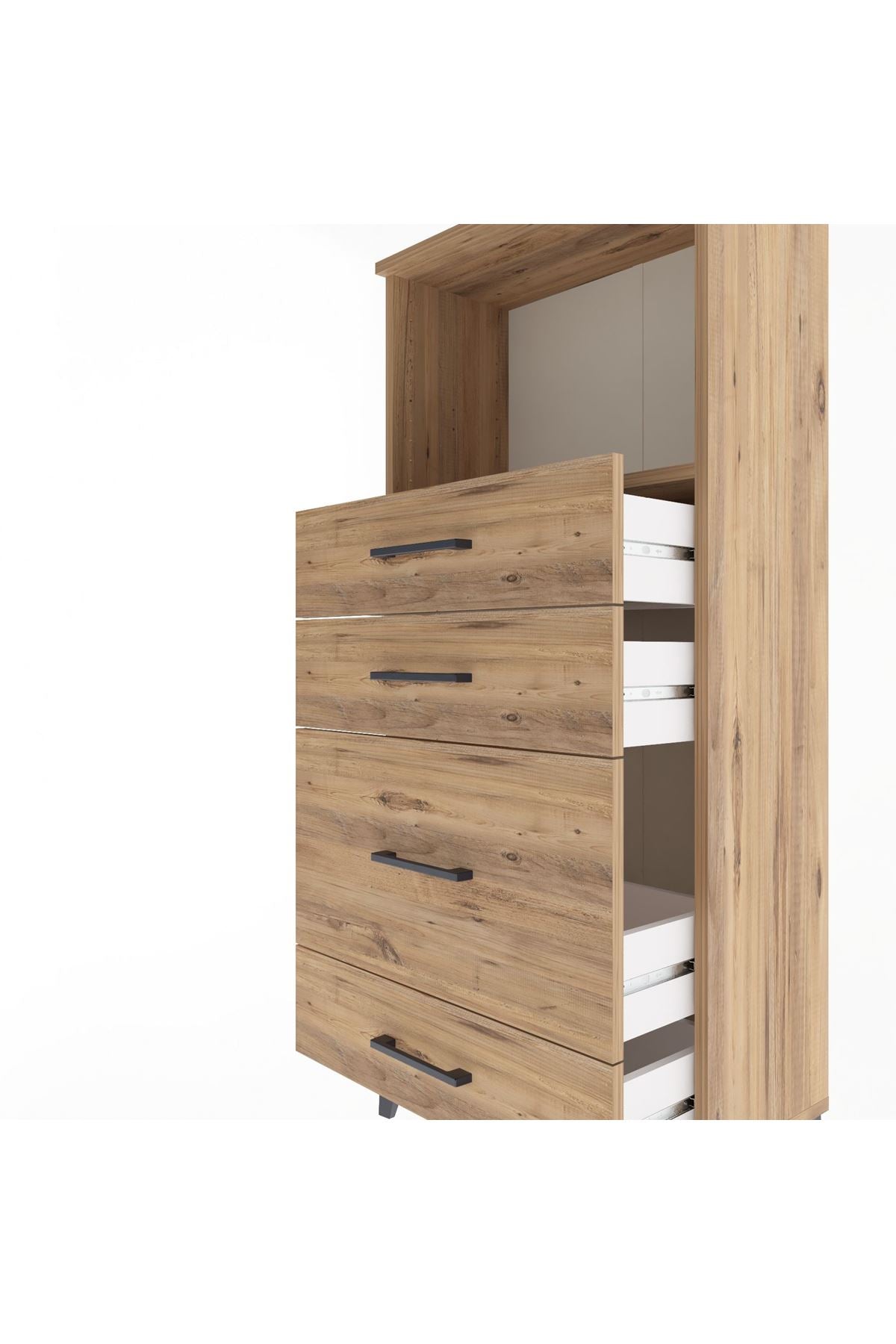 Arges Dolap Tek Raflı 4 Çekmeceli 60x30x134 - S17M018V9A