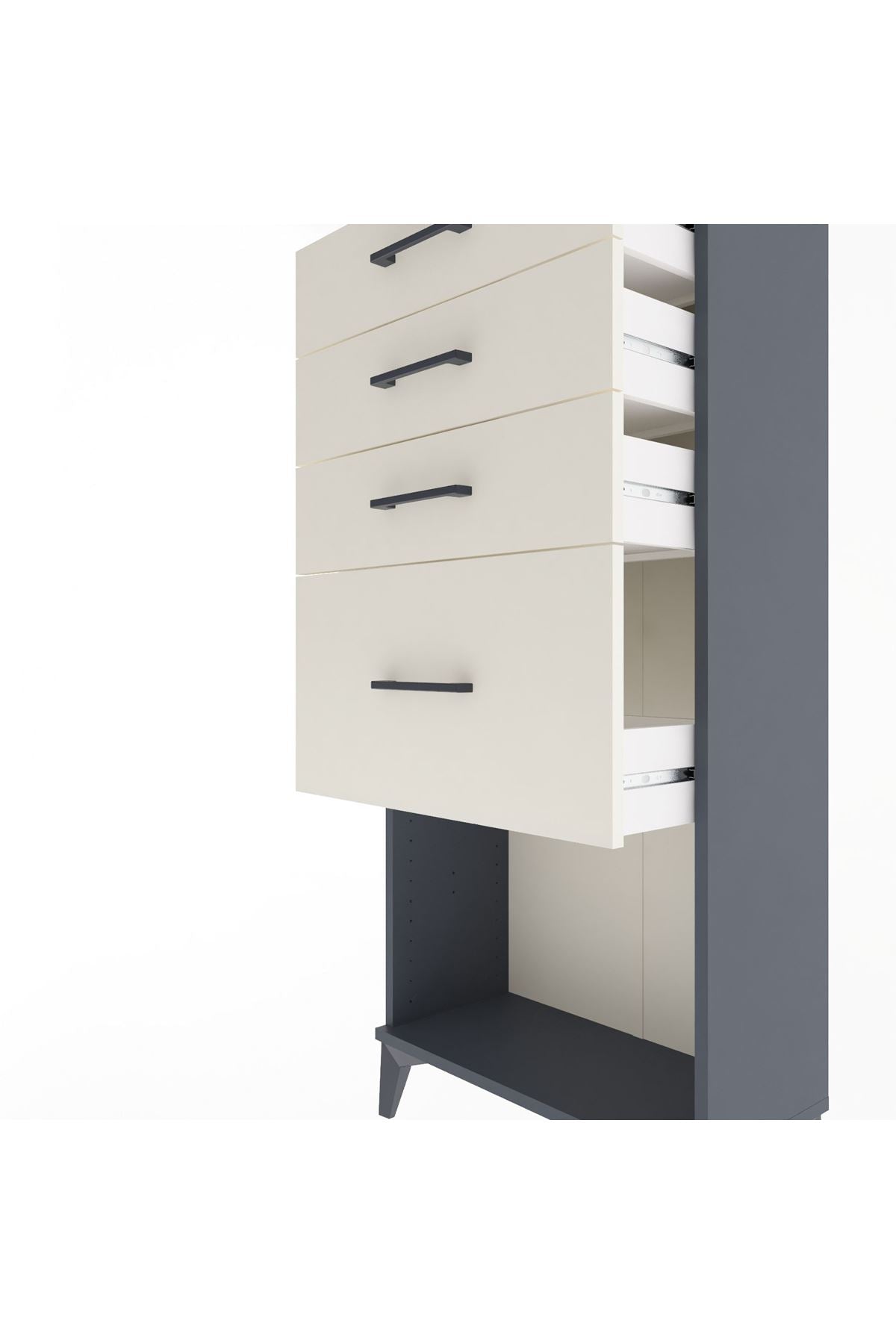 Arges Dolap 4 Çekmeceli 60x30x134 - S17M019V4A