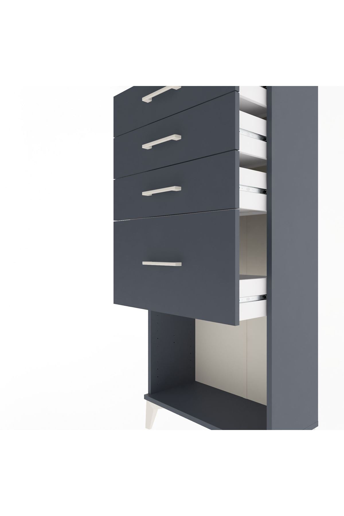 Arges Dolap 4 Çekmeceli 60x30x134 - S17M019V5A