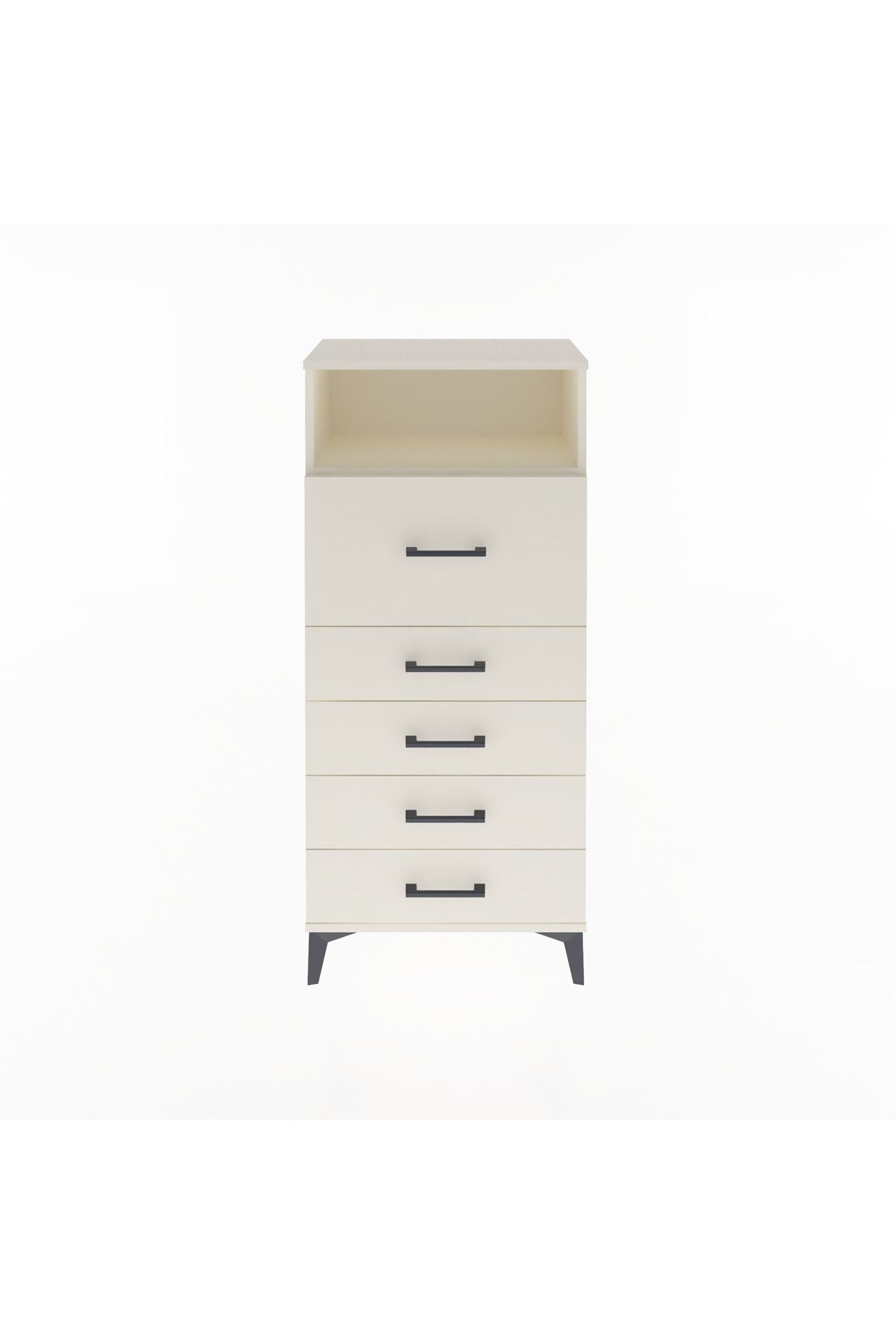 Arges Dolap Tek Raflı 5 Çekmeceli 60x30x134 - S17M020V1A