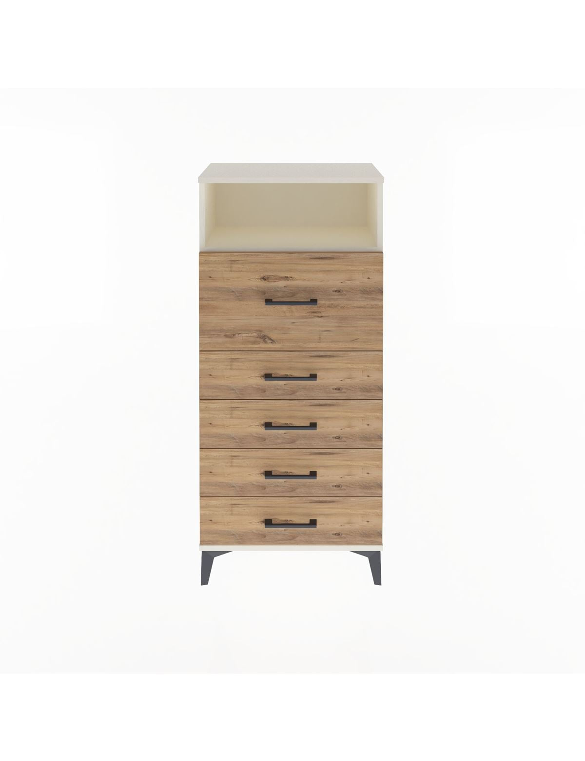 Arges Dolap Tek Raflı 5 Çekmeceli 60x30x134 - S17M020V3A