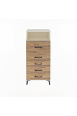 Arges Dolap Tek Raflı 5 Çekmeceli 60x30x134