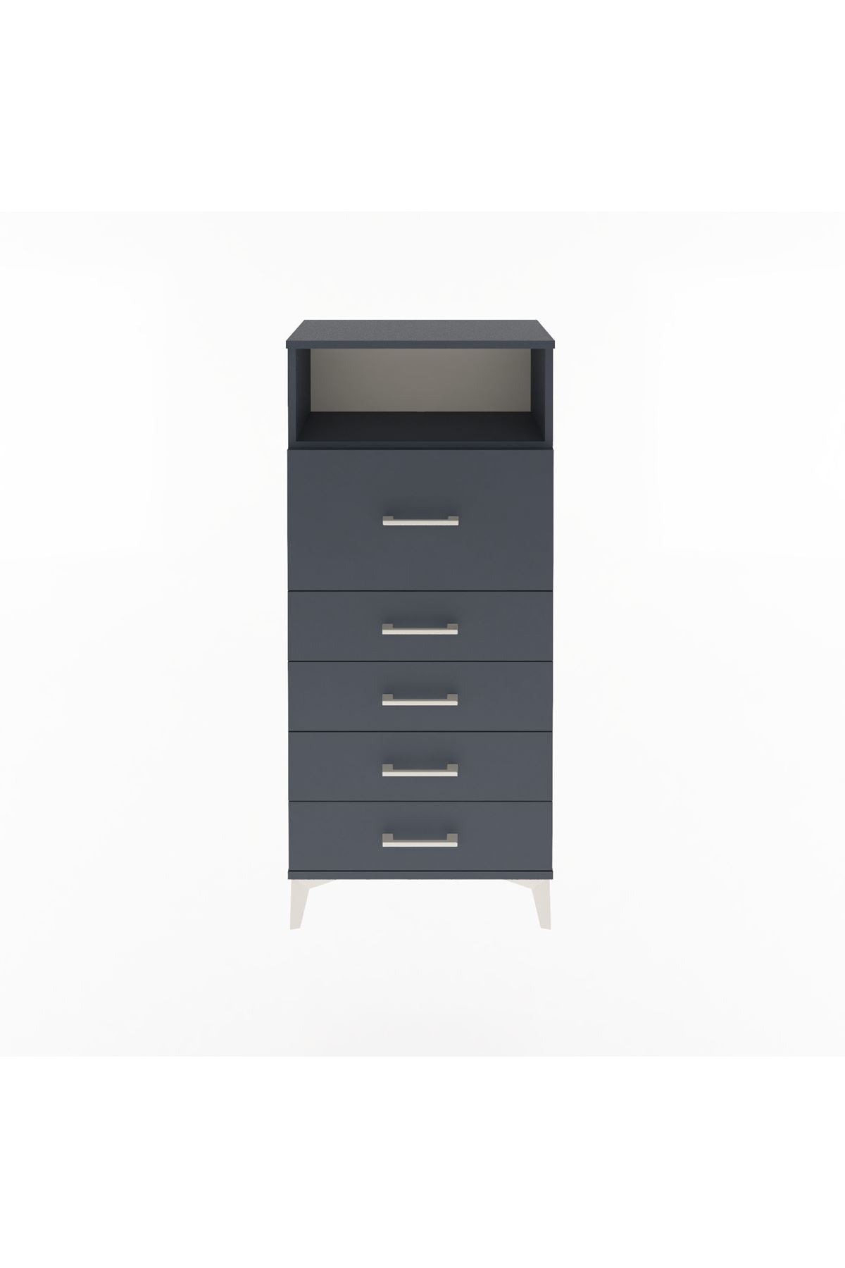 Arges Dolap Tek Raflı 5 Çekmeceli 60x30x134 - S17M020V5A