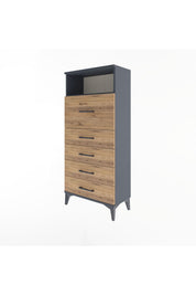 Arges Dolap Tek Raflı 5 Çekmeceli 60x30x134 - S17M020V6A